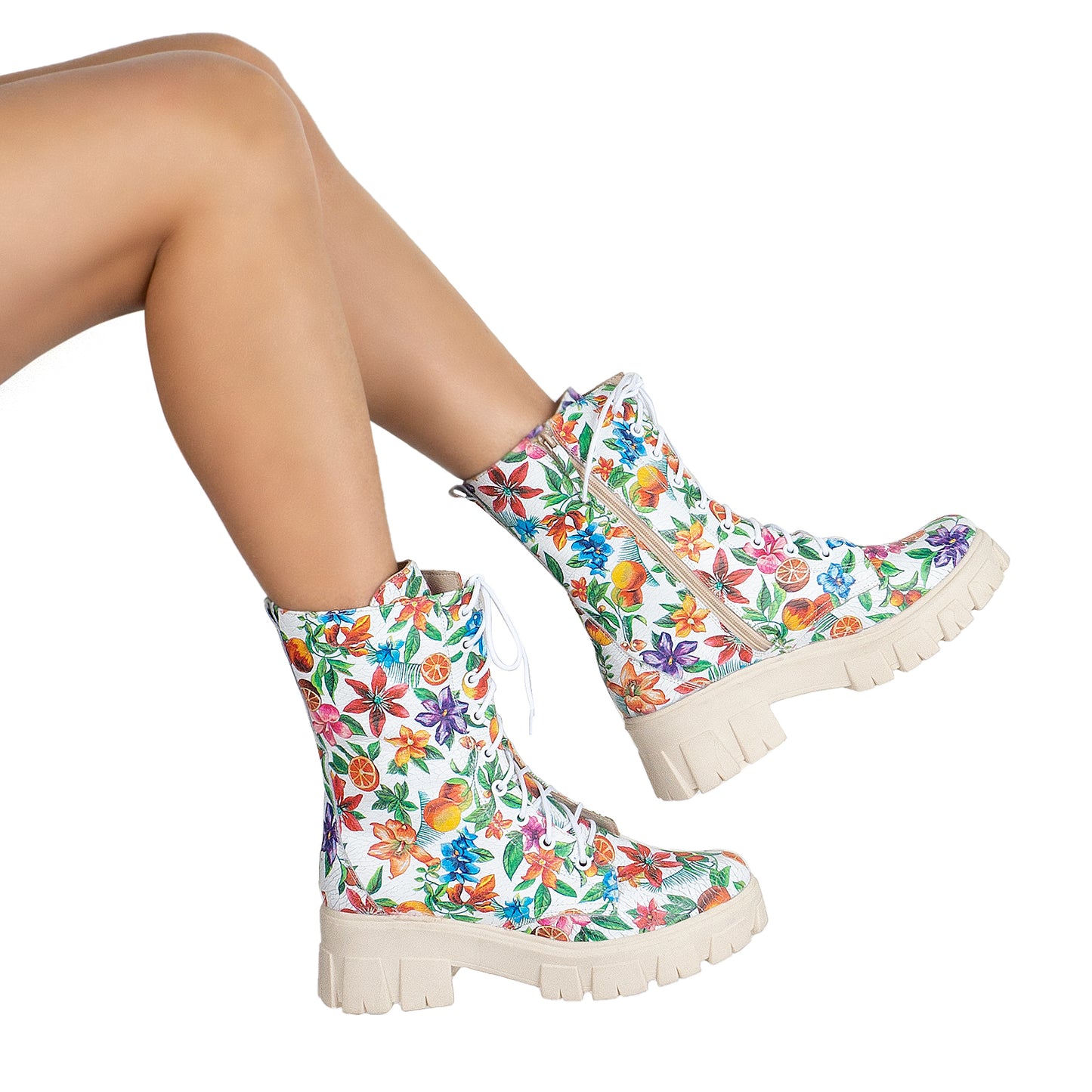 J685 BOTIN BLANCO CON FLORES (IT-04776)