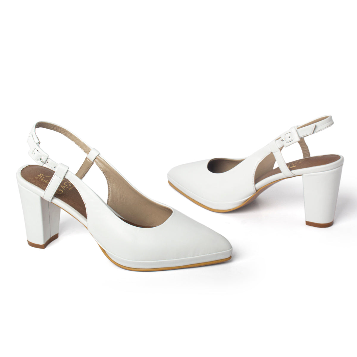 J785 SLINGBACKS BLANCAS (IT-05690)