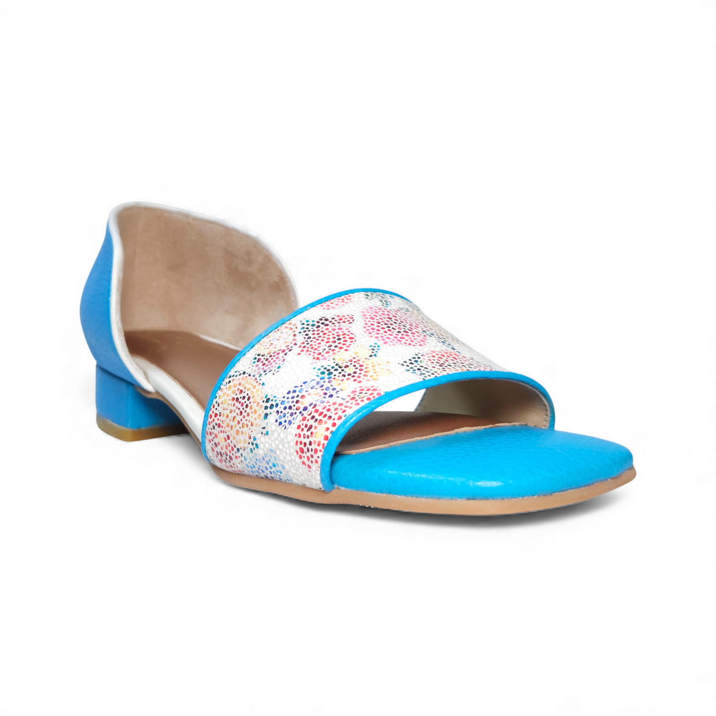 J843 SANDALIA CELESTE FLORES (IT-06182)