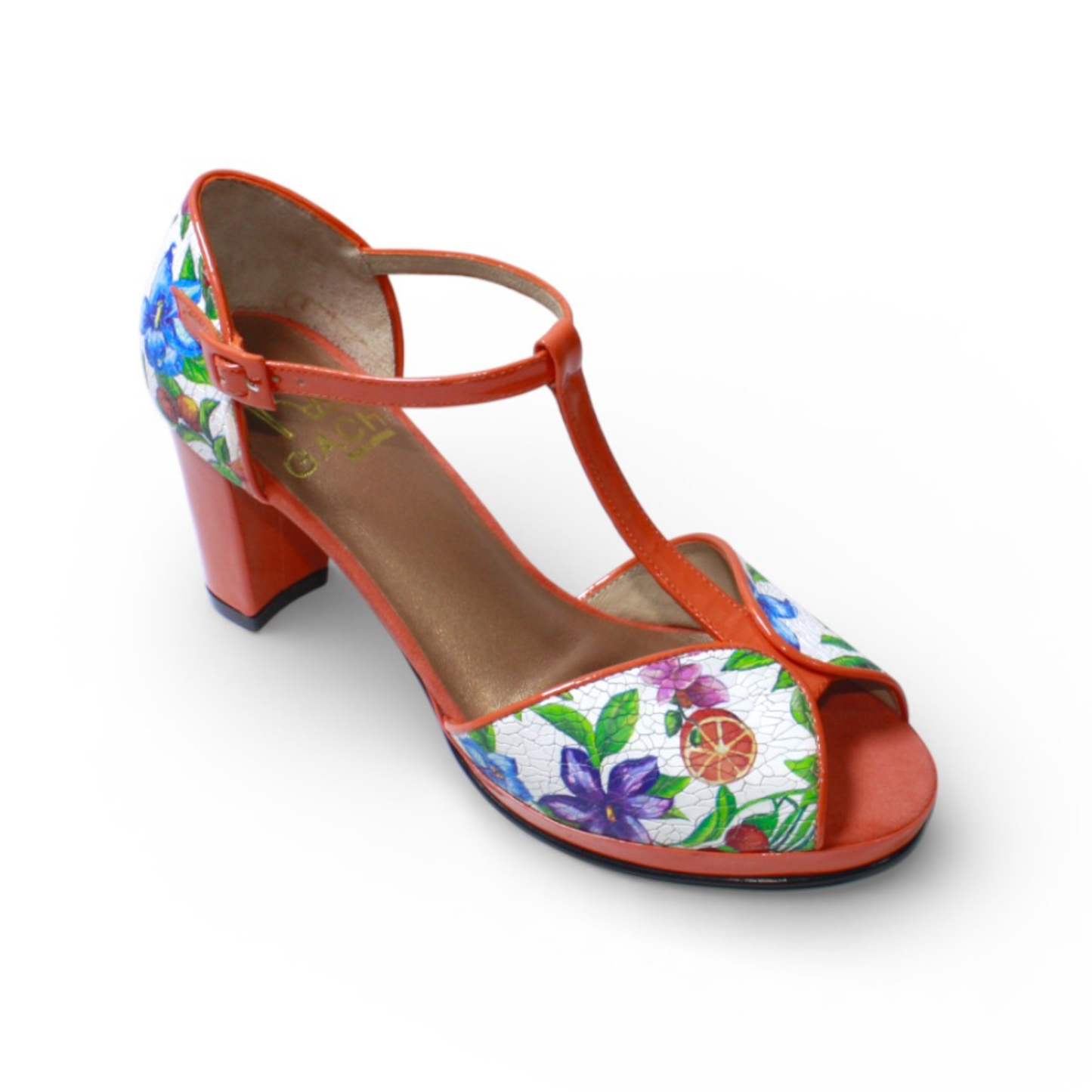 J1430 SANDALIA FLORES NARANJA (IT-06316)