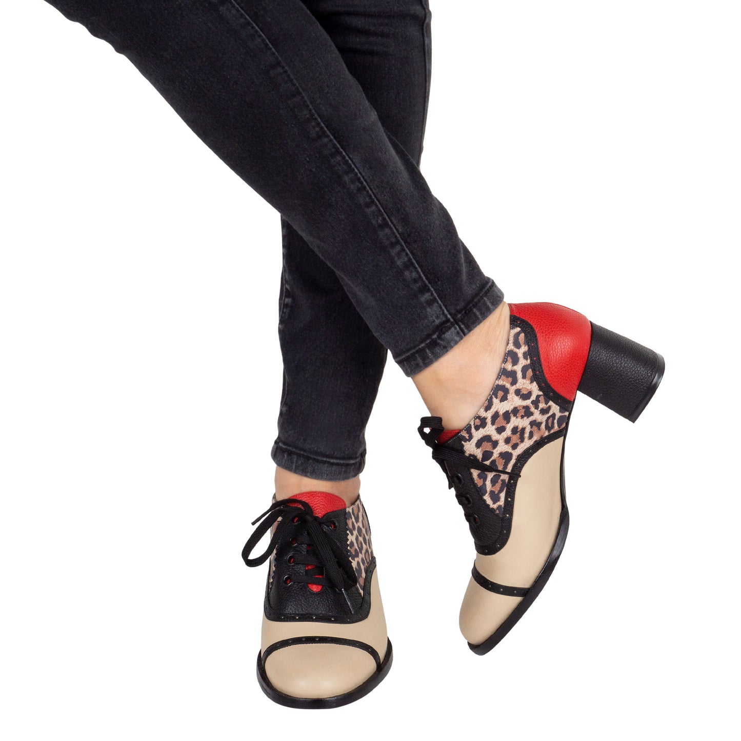 J453 OXFORD PRINT/BEIGE (IT-04822)