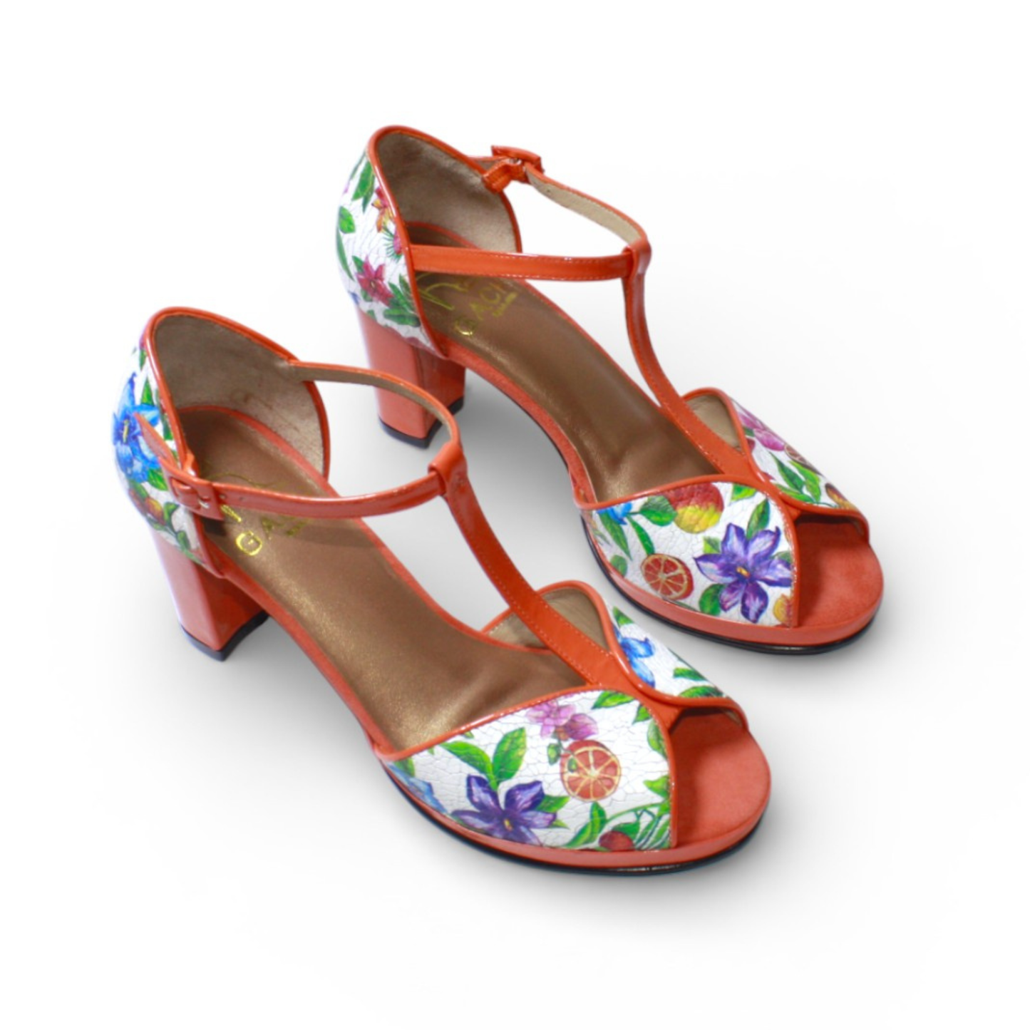 J1430 SANDALIA FLORES NARANJA (IT-06316)