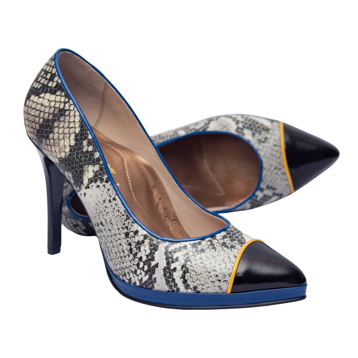 J781 STILETTO AZUL/BEIGE/BLANCO (IT-02995)
