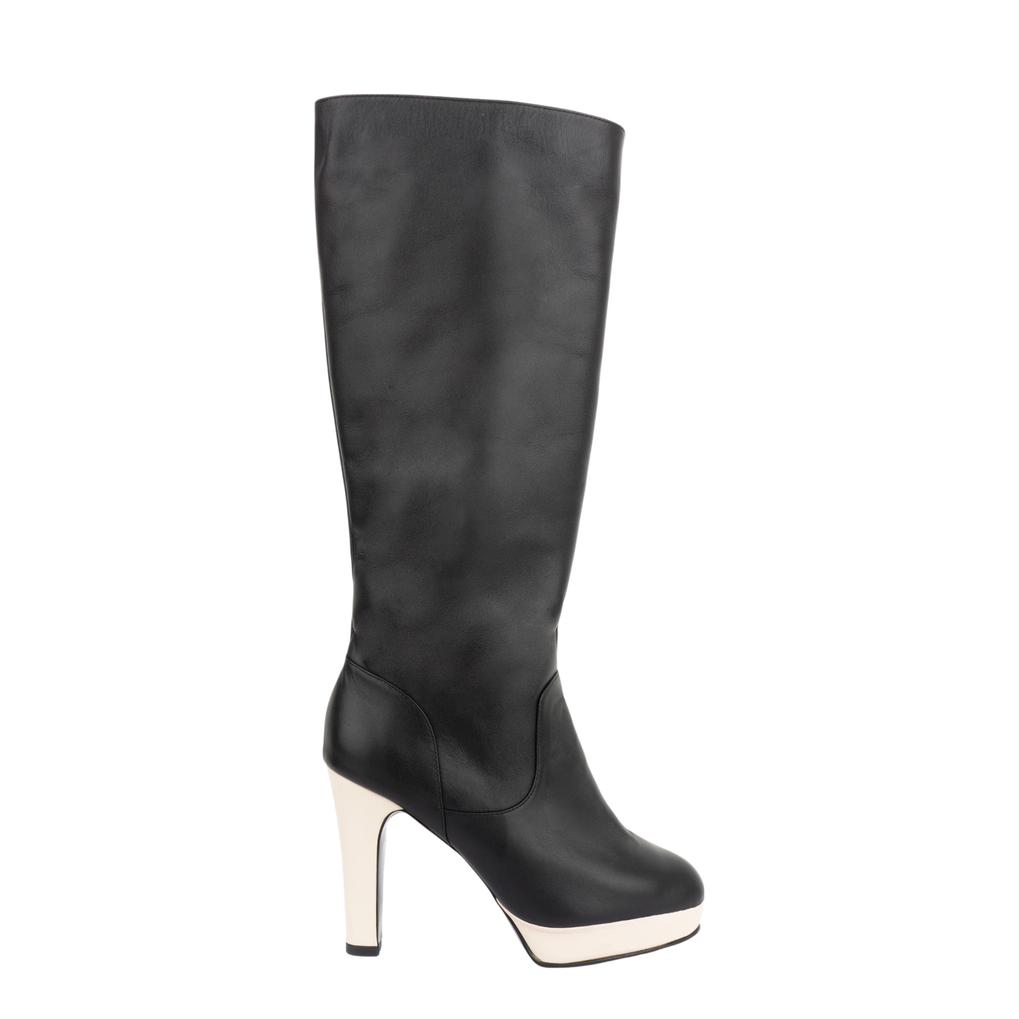 Botas Cuero Negro/Marfil (IT-03956)