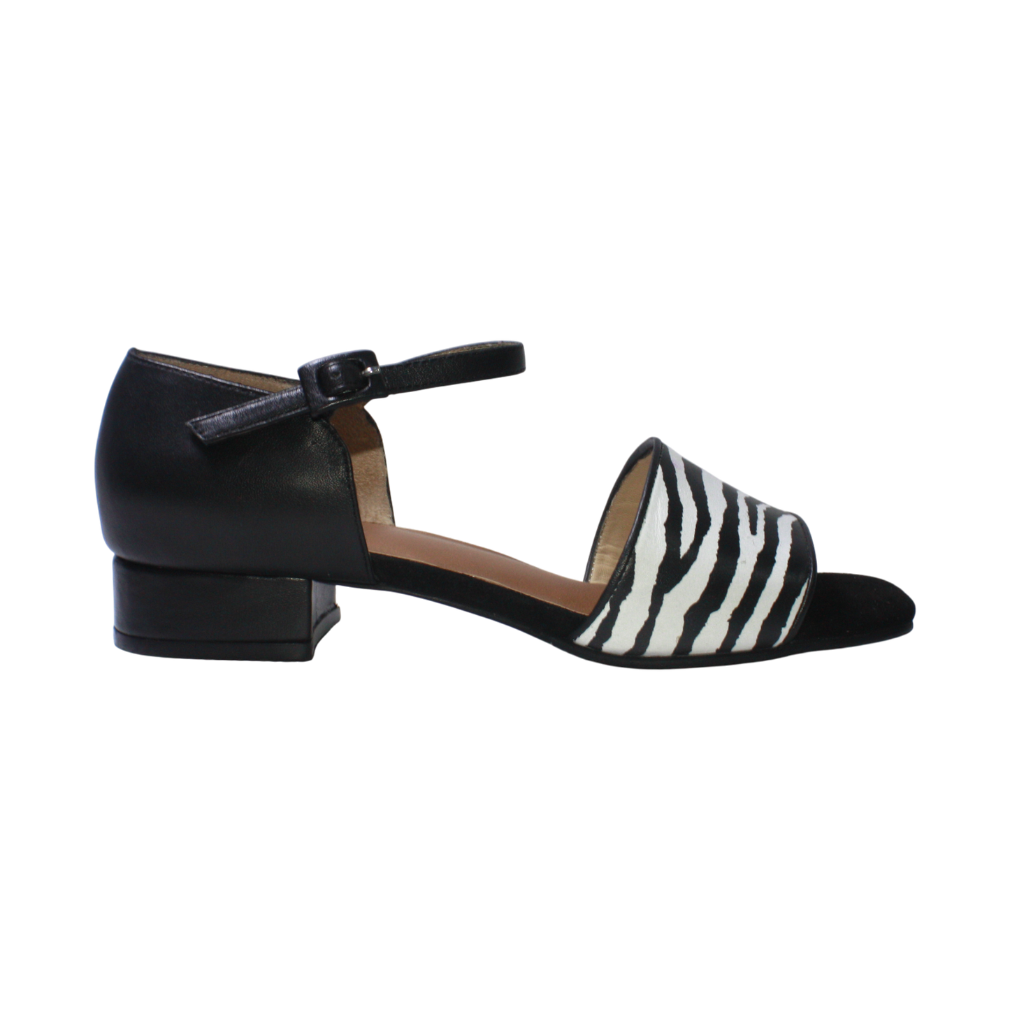 J843 SANDALIA RAYAS BLANCO NEGRO (IT-06283)