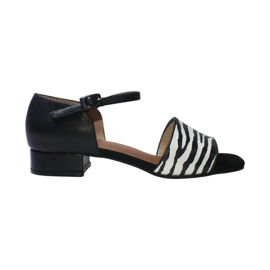 J843 SANDALIA RAYAS BLANCO NEGRO (IT-06283)