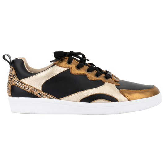 JZ403 ZAPATILLA NEGRA BRONCE (IT-04043)