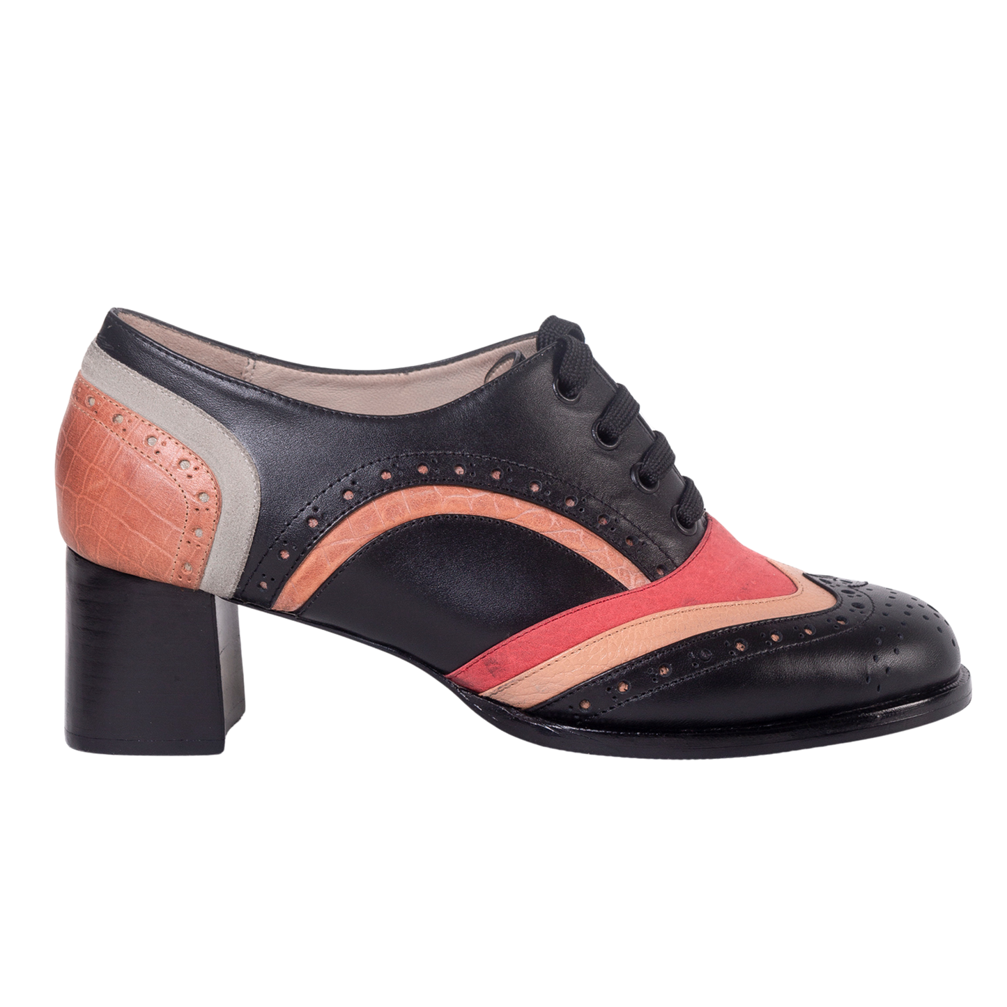 J412 OXFORD NEGRO/CAMEL (IT-05294)