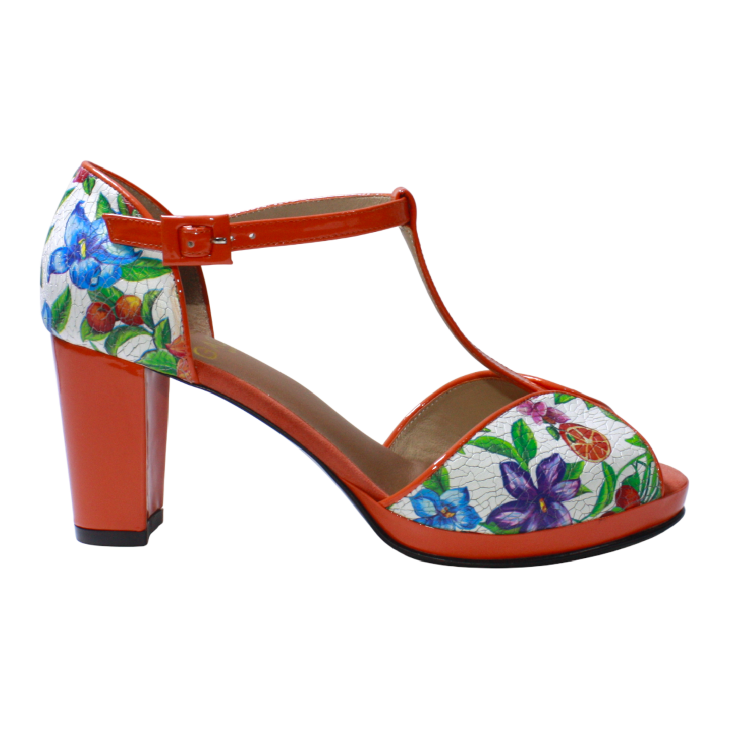 J1430 SANDALIA FLORES NARANJA (IT-06316)
